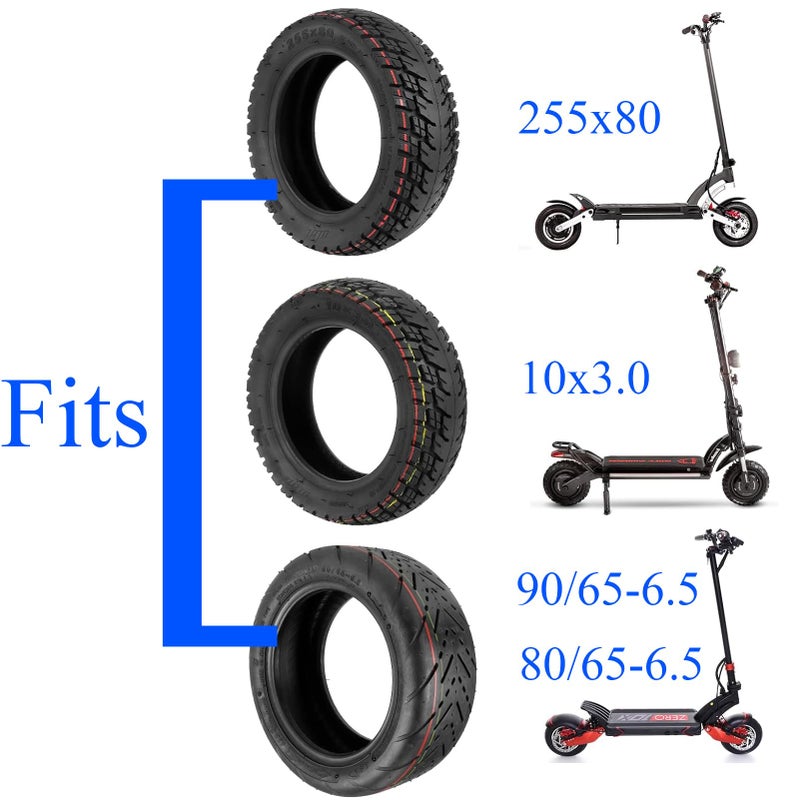 MIMIRACLE 10x3 Replacement Inner Tubes with 90-Degree Valve Stem for Scooters - Compatible with 255x80, 90/65-6.5, 80/65-6.5 Tires - 2 Pack - Image 2